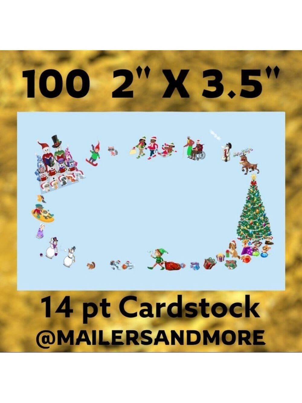 100 Christmas Village Characters Thank You Cards. PRICE IS FIRM